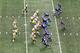 The Packers line up in the shotgun formation against the New York Giants.
