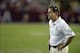 Sep 28, 2013; Tuscaloosa, AL, USA; Alabama Crimson Tide head coach Nick Saban watches his team from the sidelines against the Mississippi Rebels during the fourth quarter at Bryant-Denny Stadium. The Alabama Crimson Tide defeated the Mississippi Rebels 25