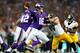 LONDON, ENGLAND - SEPTEMBER 29: Quarterback Matt Cassel #16 of the Minnesota Vikings throws the ball during the NFL International Series game between Pittsburgh Steelers and Minnesota Vikings at Wembley Stadium on September 29, 2013 in London, England.
