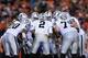 DENVER, CO - SEPTEMBER 23: Quarterback Terrelle Pryor #2 of the Oakland Raiders runs the huddle against the Denver Broncos at Sports Authority Field at Mile High on September 23, 2013 in Denver, Colorado. (Photo by Doug Pensinger/Getty Images)