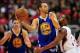 November 3, 2012; Los Angeles, CA, USA; Golden State Warriors shooting guard Stephen Curry (30) controls the ball against the defense of Los Angeles Clippers point guard Chris Paul (3) during the second half at Staples Center. Mandatory Credit: Gary A. Va