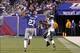Nov 20, 2011; East Rutherford, NJ, USA; Philadelphia Eagles wide receiver DeSean Jackson (10) catches a pass ahead of New York Giants cornerback Corey Webster (23) for a 51-yard catch that was brought back by officials after a taunting penalty was called