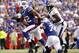 Sep 29, 2013; Orchard Park, NY, USA; Buffalo Bills running back Fred Jackson (22) runs against the Baltimore Ravens during the second half at Ralph Wilson Stadium. Bills beat the Ravens 23-20. Mandatory Credit: Kevin Hoffman-USA TODAY Sports