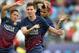 ALMERIA, SPAIN - SEPTEMBER 28: Lionel Messi of FC Barcelona warms up ahead of the La Liga match between UD Almeria and FC Barcelona on September 28, 2013 in Almeria, Spain. (Photo by Denis Doyle/Getty Images)