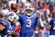 ORCHARD PARK, NY - SEPTEMBER 8: E.J. Manuel #3 of the Buffalo Bills throws a pass during NFL game action against the New England Patriots at Ralph Wilson Stadium on September 8, 2013 in Orchard Park, New York. (Photo by Tom Szczerbowski/Getty Images)