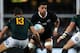 AUCKLAND, NEW ZEALAND - SEPTEMBER 14: Liam Messam of New Zealand on the charge during The Rugby Championship match between the New Zealand All Blacks and the South African Springboks at Eden Park on September 14, 2013 in Auckland, New Zealand. (Photo by