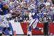 Sep 29, 2013; Orchard Park, NY, USA; Buffalo Bills quarterback EJ Manuel (3) pass the ball against the Baltimore Ravens during the second half at Ralph Wilson Stadium. The Bills won 23-20. Mandatory Credit: Kevin Hoffman-USA TODAY Sports