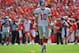 KANSAS CITY, MO - SEPTEMBER 29: Quarterback Eli Manning #10 of the New York Giants reacts after a holding call against the Giants during the second half against the Kansas City Chiefs on September 29, 2013 at Arrowhead Stadium in Kansas City, Missouri.