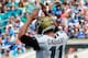 JACKSONVILLE, FL - SEPTEMBER 29: Blaine Gabbert #11 of the Jacksonville Jaguars calls a time out during the game against the Indianapolis Colts at EverBank Field on September 29, 2013 in Jacksonville, Florida. (Photo by Sam Greenwood/Getty Images)