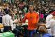 BOSTON, MA - APRIL 26: J.R. Smith #8 of the New York Knicks runs out before the game against the Boston Celtics in Game Three of the Eastern Conference Quarterfinals during the 2013 NBA Playoffs on April 26, 2013 at the TD Garden in Boston. NOTE TO USER