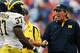 ORLANDO, FL - JANUARY 01: Head coach Lloyd Carr of the Michigan Wolverines yells toward his players during their victory over the Florida Gators in the Capital One Bowl at Florida Citrus Bowl on January 1, 2008 in Orlando, Florida. Michigan defeated Flor