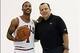 Sep 27, 2013; Deerfield, IL, USA; Chicago Bulls point guard Derrick Rose (1) and Chicago Bulls head coach Tom Thibodeau pose for photos during media day at the Berto Center. Mandatory Credit: David Banks-USA TODAY Sports