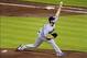 Oct 3, 2013; Atlanta, GA, USA; Los Angeles Dodgers starting pitcher Clayton Kershaw (22) throws against the Atlanta Braves during the third inning of game one of the National League divisional series playoff baseball game at Turner Field. Mandatory Credit
