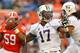 CHICAGO, IL - SEPTEMBER 14: Keith Price #17 of the Washington Huskies passes against the Illinois Fighting Illini at Soldier Field on September 14, 2013 in Chicago, Illinois. (Photo by Jonathan Daniel/Getty Images)