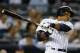 NEW YORK, NY - SEPTEMBER 5: Robinson Cano #24 of the New York Yankees hits a double off the right field wall scoring two runs in the third inning against the Boston Red Sox in a MLB baseball game at Yankee Stadium on September 5, 2013 in the Bronx boroug