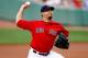 BOSTON, MA - JULY 20: Josh Beckett #19 of the Boston Red Sox pitches against the Toronto Blue Jays during the game on July 20, 2012 at Fenway Park in Boston, Massachusetts. (Photo by Jared Wickerham/Getty Images)