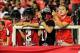 Aug 29, 2013; Atlanta, GA, USA; Atlanta Falcons fans watch from the stands in the second half against the Jacksonville Jaguars at the Georgia Dome. The Jaguars won 20-16. Mandatory Credit: Daniel Shirey-USA TODAY Sports