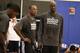 DURHAM, NC - OCTOBER 3: Kevin Garnett #2 and Paul Pierce #34 of the Brooklyn Nets practice during NBA-TV's Real Training Camp in Durham, North Carolina. NOTE TO USER: User expressly acknowledges and agrees that, by downloading and or using this photogra