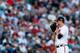 ATLANTA, GA - OCTOBER 04: Mike Minor #36 of the Atlanta Braves prepares to pitch in the second inning against the Los Angeles Dodgers during Game Two of the National League Division Series at Turner Field on October 4, 2013 in Atlanta, Georgia. (Photo by