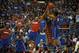 Andrew Wiggins attempts a three-pointer on Friday night during KU's scrimmage. He missed both of his three-point attempts.