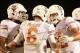 Oct 3, 2013; Ames, IA, USA; Texas Longhorns tight end Geoff Swarm (82) and guard Sedrick Flowers (66) celebrate the game winning touch down by Case McCoy against the Iowa State Cyclones at Jack Trice Stadium. Texas beat Iowa State 31-30. Mandatory Cred