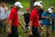 DUBLIN, OH - OCTOBER 05: Bill Haas (L) and Webb Simpson of the U.S. Team walk down the fairway on the ninth hole during the Day Three Four-ball Matches at the Muirfield Village Golf Club on October 5, 2013 in Dublin, Ohio. (Photo by Matt Sullivan/Getty