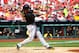 ST LOUIS, MO - OCTOBER 04: Gerrit Cole #45 of the Pittsburgh Pirates hits a RBI single in the second inning to score a run against the St. Louis Cardinals during Game Two of the National League Division Series at Busch Stadium on October 4, 2013 in St Lo