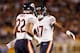 PITTSBURGH, PA - SEPTEMBER 22: Alshon Jeffery #17 celebrates with Matt Forte #22 after Forte scored a touchdown during a game against the Pittsburgh Steelers at Heinz Field on September 22, 2013 in Pittsburgh, Pennsylvania. (Photo by Gregory Shamus/Gett