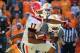 KNOXVILLE, TN - OCTOBER 5: Rantavious Wooten #17 of the Georgia Bulldogs makes a catch for a 2nd quarter touchdown against the Tennessee Volunteers at Neyland Stadium on October 5, 2013 in Knoxville, Tennessee. (Photo by Scott Cunningham/Getty Images)
