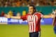 MIAMI GARDENS, FL - AUGUST 03: Hector Reynoso #4 of CD Guadalajara reacts to a call during a game against FC Barcelona during the 2011 World Football Challenge at Sun Life Stadium on August 3, 2011 in Miami Gardens, Florida. (Photo by Mike Ehrmann/Getty