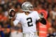 DENVER, CO - SEPTEMBER 23: Terrelle Pryor #2 of the Oakland Raiders thows a second quarter touchdown pass against the Denver Broncos at Sports Authority Field at Mile High on September 23, 2013 in Denver, Colorado. (Photo by Doug Pensinger/Getty Images