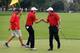 DUBLIN, OH - OCTOBER 05: Phil Mickelson and Keegan Bradley of the U.S. Team celebrate after a birdie on the 13th green during the Day Three Four-ball Matches at the Muirfield Village Golf Club on October 5, 2013 in Dublin, Ohio. (Photo by Gregory Sham