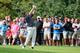 DUBLIN, OH - OCTOBER 04: Louis Oosthuizen of South Africa and the International Team hits his second shot on the second hole during the Day Two Foursome Matches at the Muirfield Village Golf Club on October 4, 2013 in Dublin, Ohio. (Photo by Matt Sulli