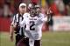 Sep 28, 2013; Fayetteville, AR, USA; Texas A&M Aggies quarterback Johnny Manziel (2) looks to pass against the Arkansas Razorbacks at Donald W. Reynolds Razorback Stadium. Texas A&M defeated Arkansas 45-33. Mandatory Credit: Nelson Chenault-USA TODAY Spor