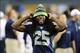 Aug 17, 2013; Seattle, WA, USA; Seattle Seahawks cornerback Richard Sherman (25) on the sidelines during the 2nd half against the Denver Broncos at CenturyLink Field. Mandatory Credit: Steven Bisig-USA TODAY Sports