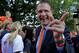 Oct 5, 2013; Auburn, AL, USA; Auburn Tigers head coach Gus Malzahn takes his team through Tiger Walk before the game against the Mississippi Rebels at Jordan Hare Stadium. Mandatory Credit: John Reed-USA TODAY Sports