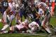 EVANSTON, IL - OCTOBER 05: Bradley Roby #1 of the Ohio State Buckeyes recovers a blocked punt for a touchdown against the Northwestern Wildcats at Ryan Field on October 5, 2013 in Evanston, Illinois. (Photo by Jonathan Daniel/Getty Images)