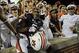 Oct 5, 2013; Auburn, AL, USA; Auburn Tigers wide receiver Ricardo Louis (5) celebrates with fans after the game against the Mississippi Rebels at Jordan Hare Stadium. The Tigers defeated the Rebels 33-20. Mandatory Credit: Shanna Lockwood-USA TODAY Sports