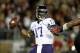 Oct 5, 2013; Stanford, CA, USA; Washington Huskies quarterback Keith Price (17) prepares to throw a pass against the Stanford Cardinal in the second quarter at Stanford Stadium. Mandatory Credit: Cary Edmondson-USA TODAY Sports