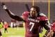 Aug 29, 2013; Columbia, SC, USA; South Carolina Gamecocks defensive end Jadeveon Clowney (7) jogs off the field following their win over the North Carolina Tar Heels at Williams-Brice Stadium. Mandatory Credit: Jeff Blake-USA TODAY Sports