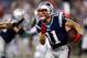 Sep 12, 2013; Foxborough, MA, USA; New England Patriots wide receiver Julian Edelman (11) runs the ball New York Jets during the first half at Gillette Stadium. Mandatory Credit: Mark L. Baer-USA TODAY Sports