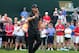 Oct 6, 2013; Dublin, OH, USA; Jason Day waves to gallery after winning his match during the fourth round of the Presidents Cup at Muirfield Village Golf Club. Mandatory Credit: Allan Henry-USA TODAY Sports