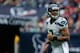 HOUSTON, TX - SEPTEMBER 29: Russell Wilson #3 of the Seattle Seahawks walks offsides the field in the first half against the Houston Texans at Reliant Stadium on September 29, 2013 in Houston, Texas. (Photo by Scott Halleran/Getty Images)