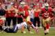 SAN FRANCISCO, CA - OCTOBER 06: Colin Kaepernick #7 of the San Francisco 49ers runs the ball gainst the Houston Texans during their game at Candlestick Park on October 6, 2013 in San Francisco, California. (Photo by Ezra Shaw/Getty Images)