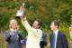 PARIS, FRANCE - OCTOBER 06: European team captain Jose Maria Olazabal holds the trophy after winning the final days singles matches at the Seve Trophy at Golf de Saint-Nom-la-Breteche on October 5, 2013 in Paris, France. (Photo by Stuart Franklin/Getty