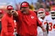 NASHVILLE, TN - OCTOBER 06: Head coach Andy Reid of the Kansas City Cheifs coaches his team against the Tennessee Titans at LP Field on October 6, 2013 in Nashville, Tennessee. (Photo by Frederick Breedon/Getty Images)