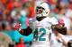 MIAMI GARDENS, FL - OCTOBER 06: Charles Clay #42 of the Miami Dolphins reacts to a first down on 4th and 10 late in the fourth quarter during a game against the Baltimore Ravens at Sun Life Stadium on October 6, 2013 in Miami Gardens, Florida. (Photo by