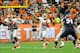 Oct 5, 2013; Syracuse, NY, USA; Clemson Tigers quarterback Tajh Boyd (10) passes the ball during the second quarter against the Syracuse Orange at the Carrier Dome. Mandatory Credit: Rich Barnes-USA TODAY Sports