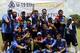 KUALA LUMPUR, MALAYSIA - MAY 11: Nasir Afghanistan celebrates with the Elite Cup after they defeated United Arab Emirates during the 2013 Asian Cricket Council Under-19 Elite Cup final match between Afghanistan and United Arab Emirates at the Kinrara Ova