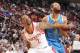 HOUSTON, TX - NOVEMBER 14: Marcus Morris #2 of the Houston Rockets and Xavier Henry #4 of the New Orleans Hornets fight for the rebound on November 14, 2012 at the Toyota Center in Houston, Texas. NOTE TO USER: User expressly acknowledges and agrees that,